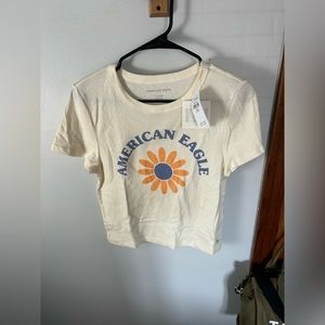 Flower American Eagle Crop Top